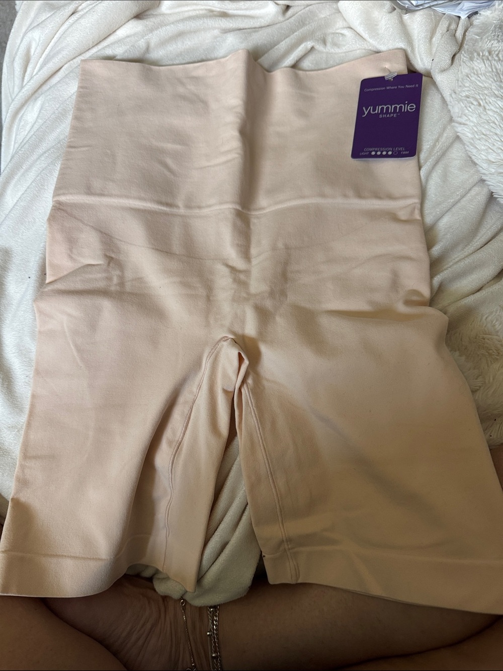 Yummie High-Waist Shaping Shorts — Light Nude
